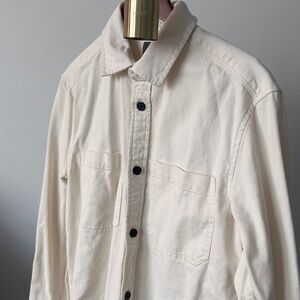 Heavy Cotton White Utility Shirt